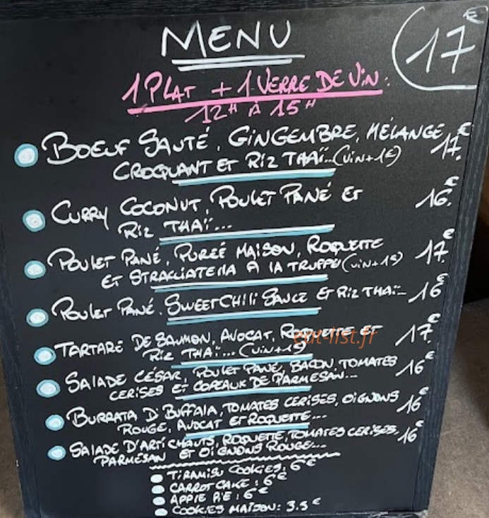 One Love Cafe — carte page 1
