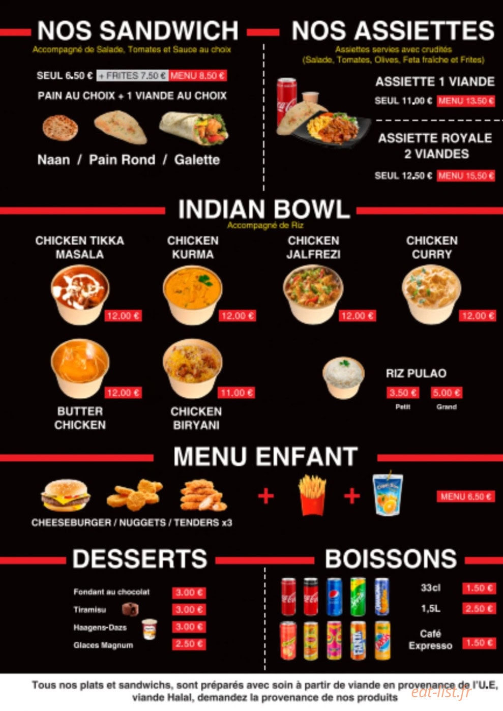 Original fried chicken — carte page 3