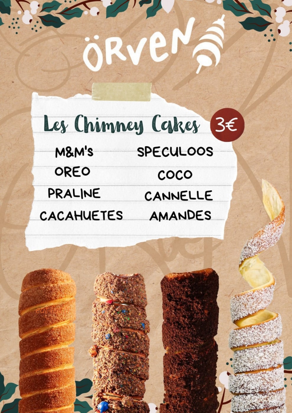 Örven Chimney Cake — carte page 1