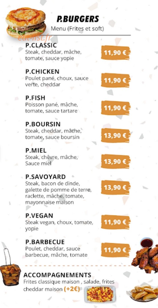 P.burger — carte page 2