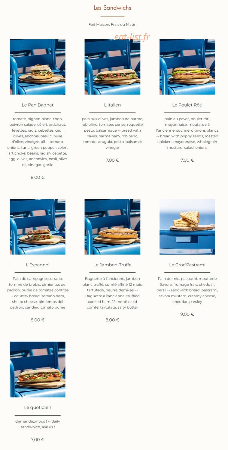 Pan — carte page 1
