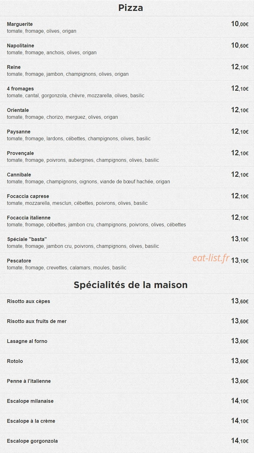 Pasta Basta — carte page 4