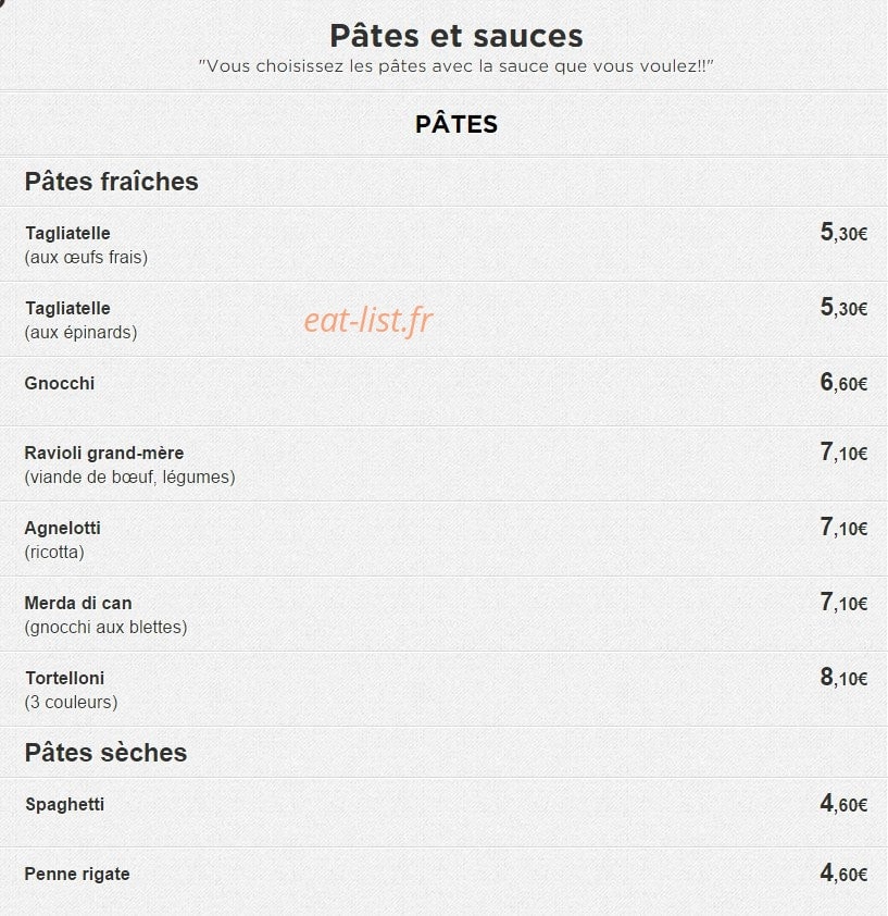 Pasta Basta — carte page 2