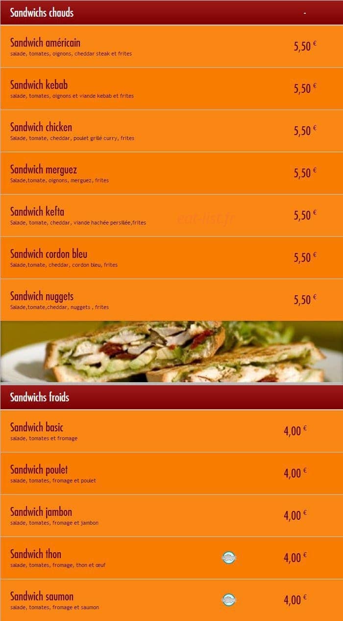 Pizz' Burger — carte page 2