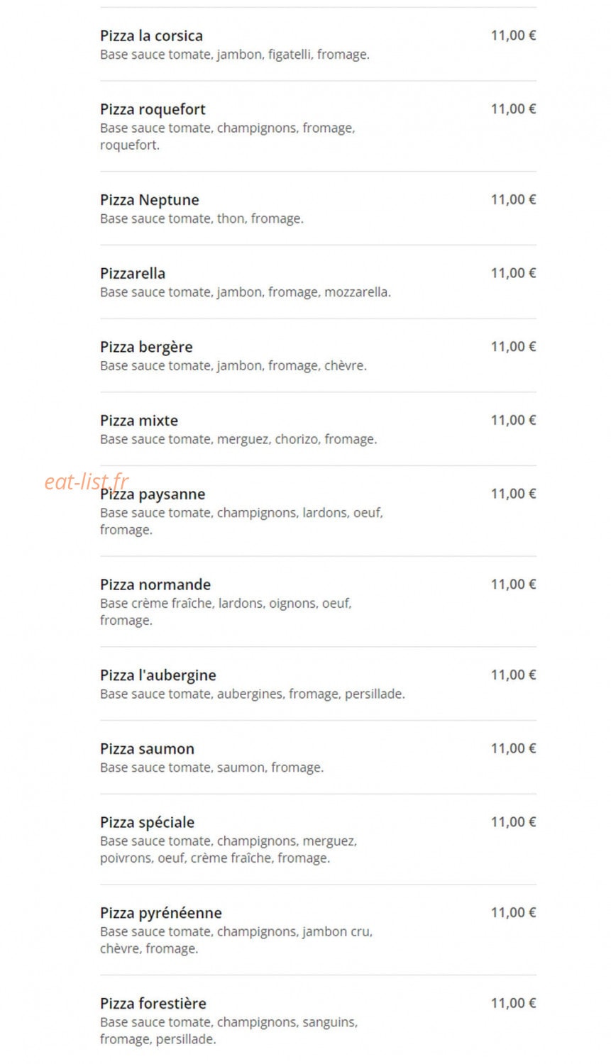 Pizz'Mania — carte page 3