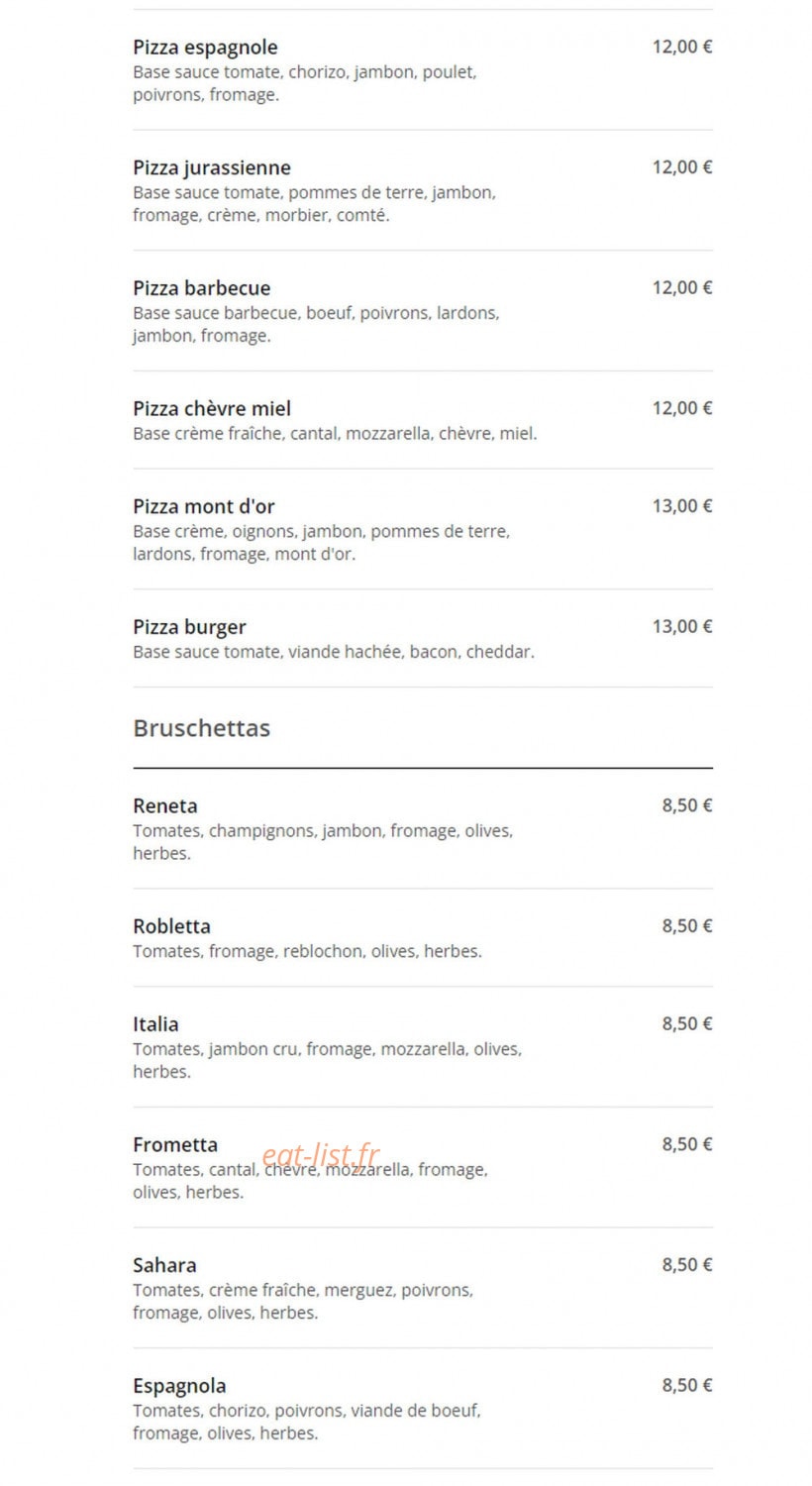 Pizz'Mania — carte page 6