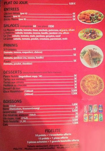 Pizza 86 — carte page 2