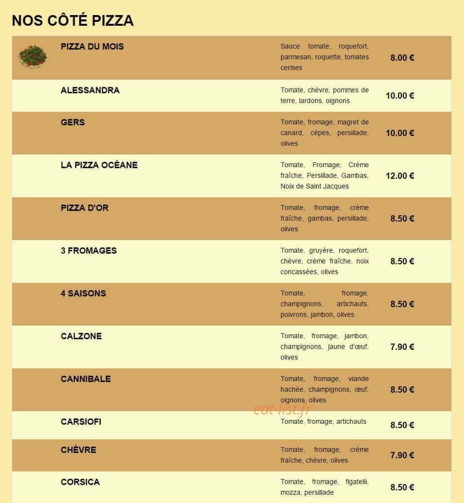 Pizza D'or — carte page 2