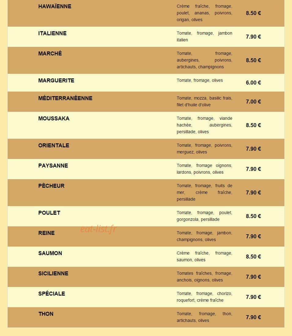 Pizza D'or — carte page 3