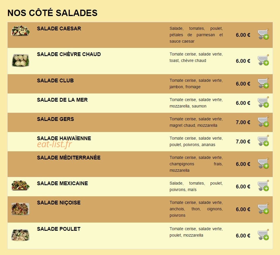 Pizza D'or — carte page 4