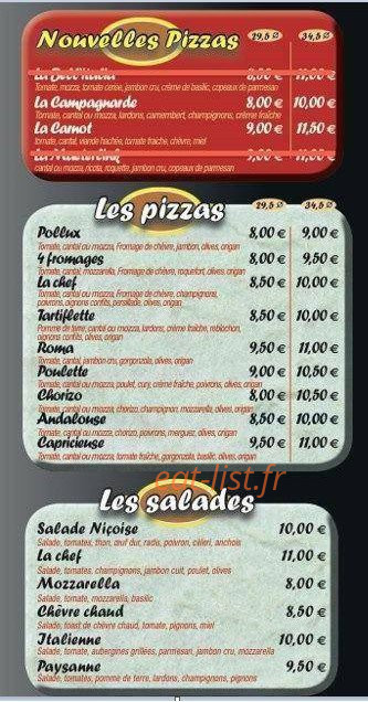Pizza du Mont Boron — carte page 2