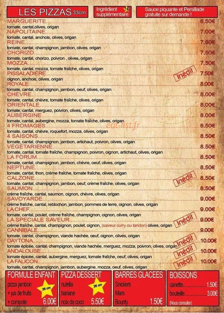Pizza Falicon — carte page 2