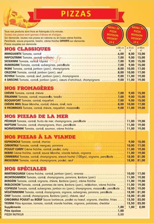 Pizza flo — carte page 2