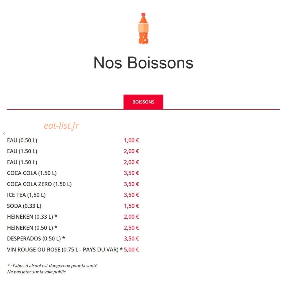 Pizza Gare Saint Isidore — carte page 2