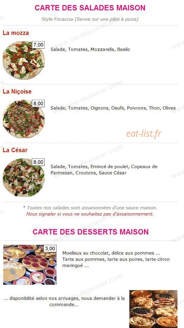 Pizza la bella — carte page 5