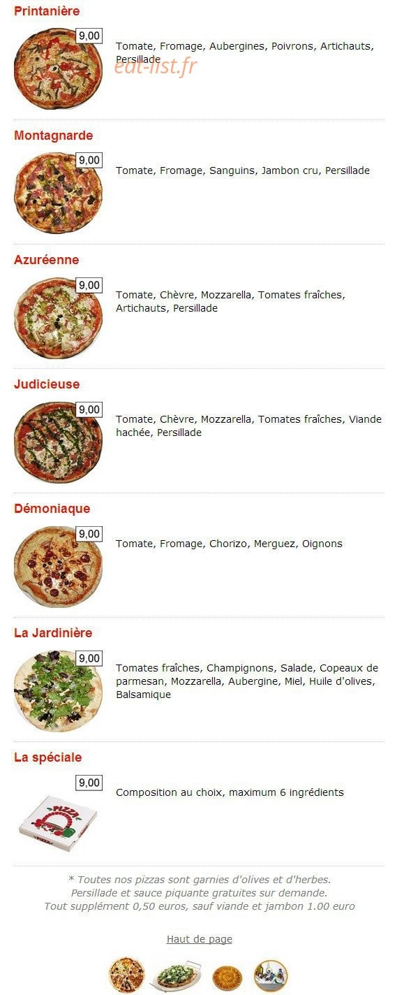 Pizza la bella — carte page 4