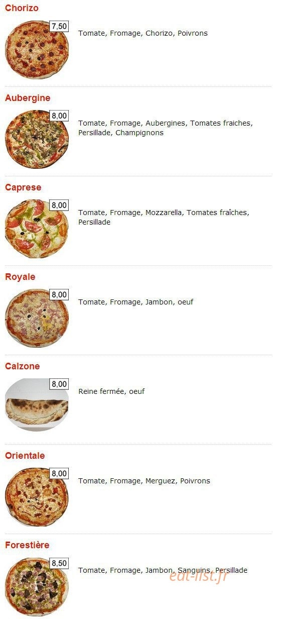 Pizza la bella — carte page 2