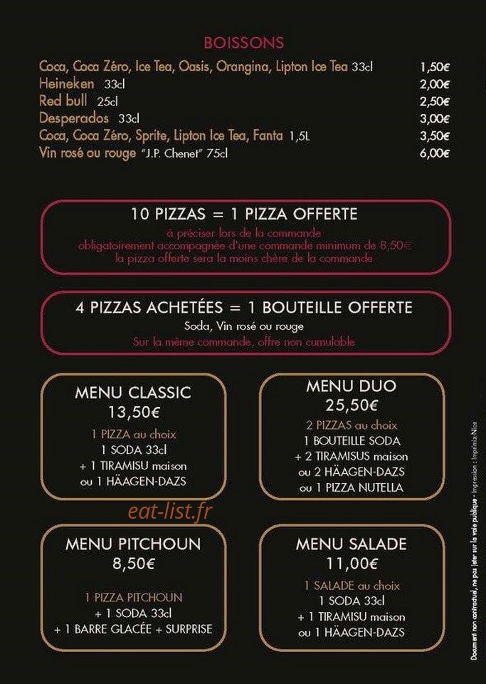 Pizza Sainte Marguerite — carte page 3