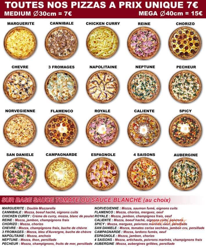 Pizza Square — carte page 1