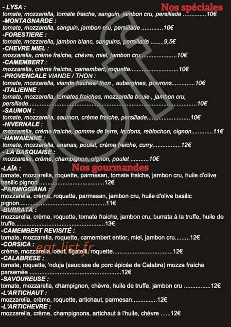 Pizzaiolo & Pizzaiolette — carte page 2
