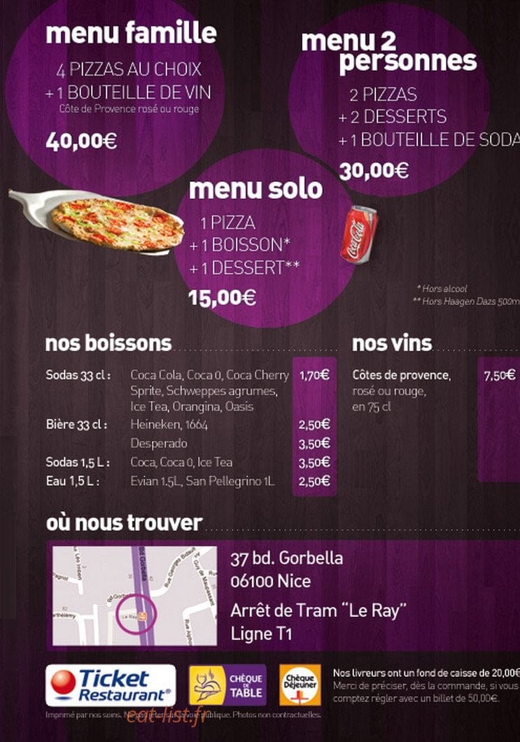 Pizzeria L' Etna — carte page 3