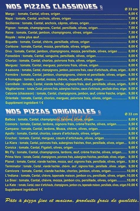 Planet pizza — carte page 3