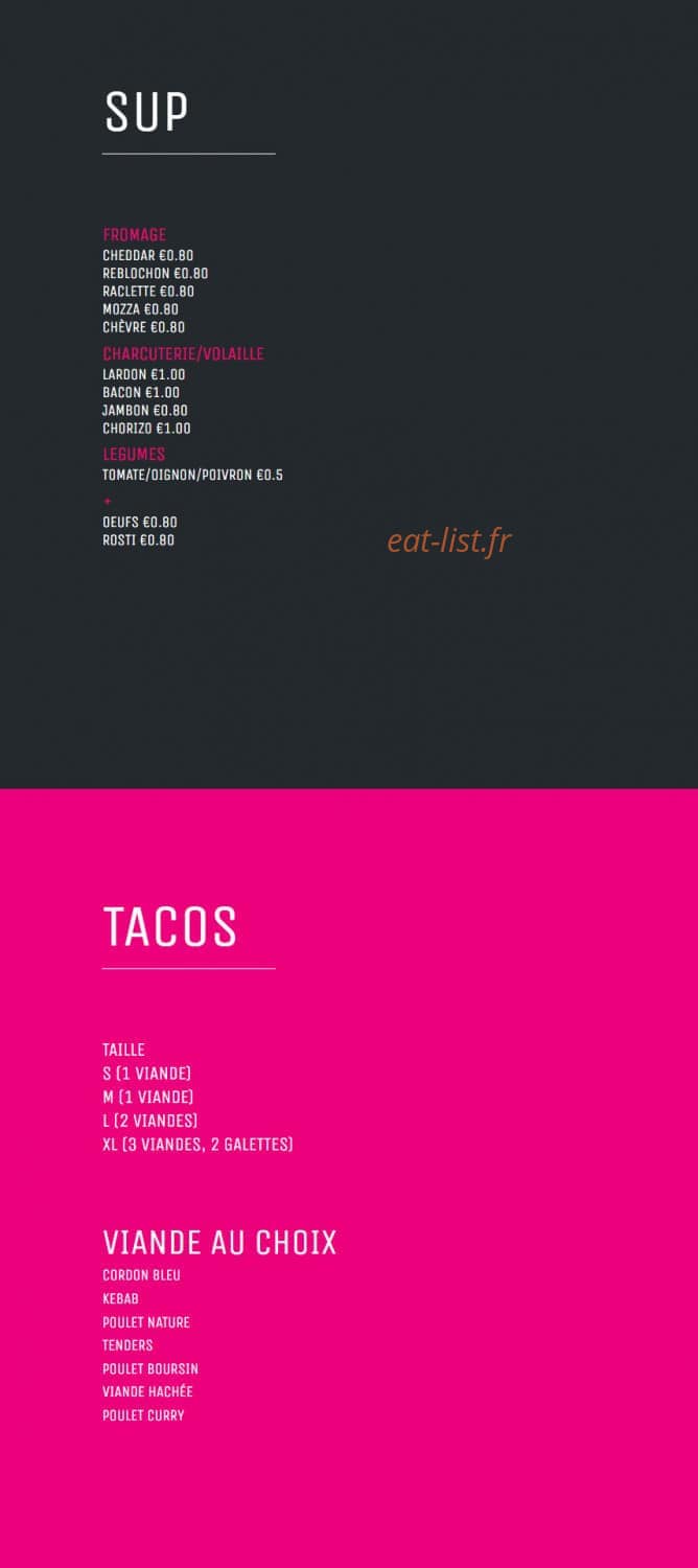 Planet Tacos — carte page 5