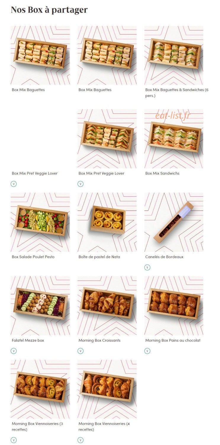 Prêt A Manger — carte page 1