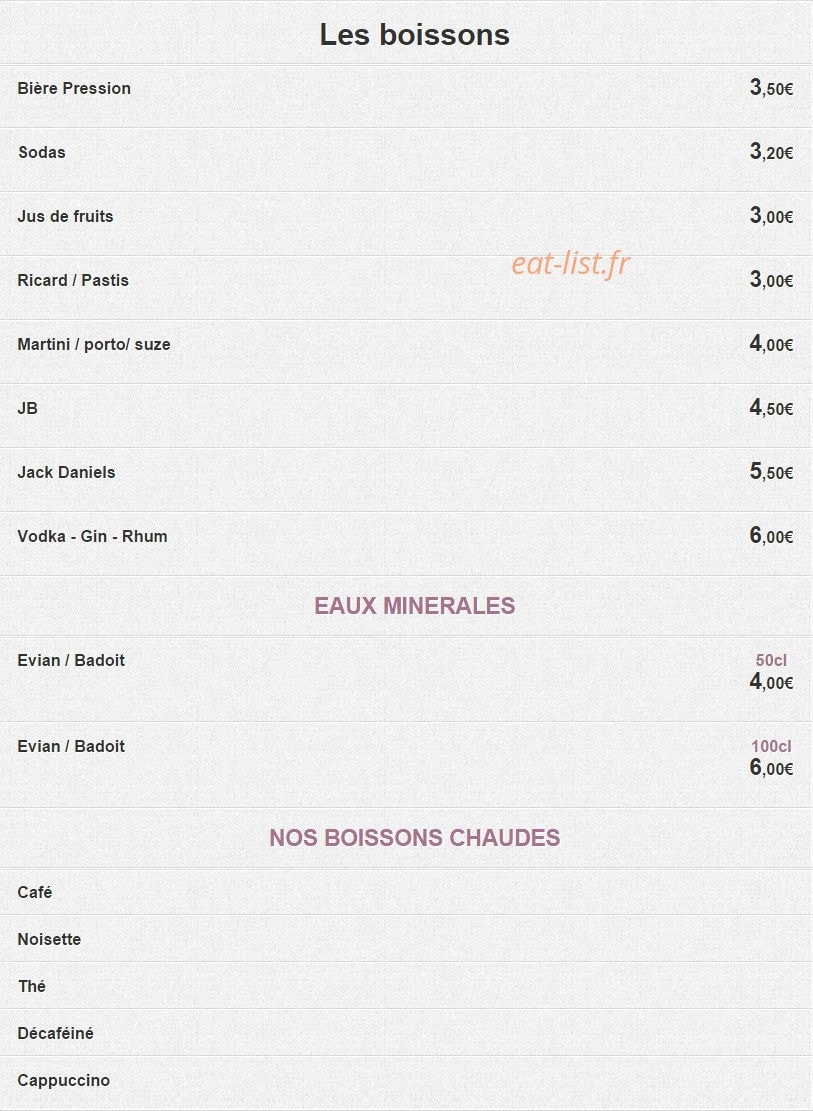 Restaurant de la Victorine — carte page 11