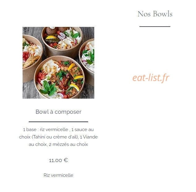 Restaurant Ishtar — carte page 1