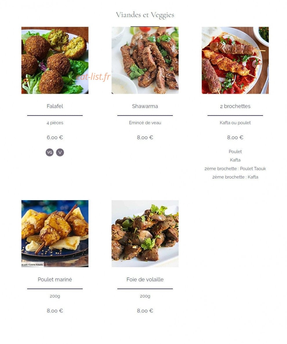 Restaurant Ishtar — carte page 6