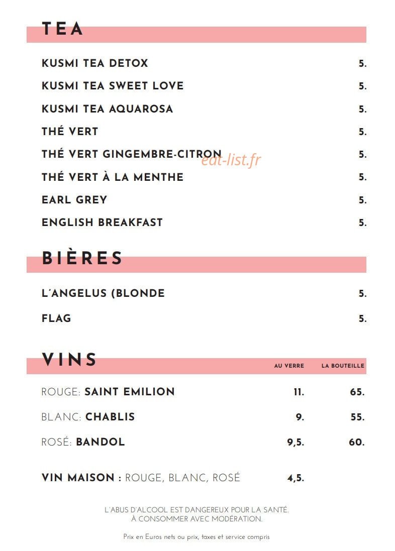 Rosewood Cafe — carte page 6