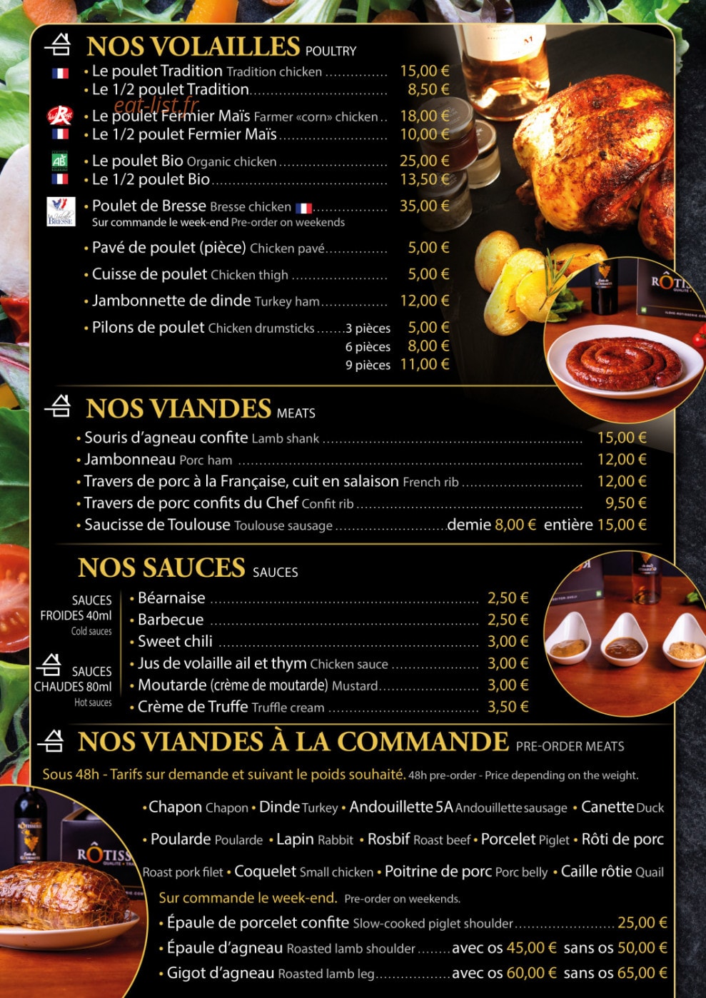 Rôtisserie — carte page 2