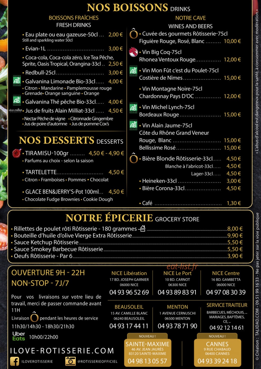 Rôtisserie — carte page 4