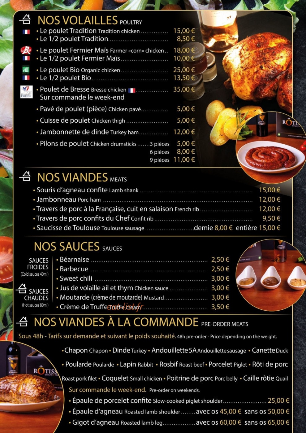 Rôtisserie — carte page 2