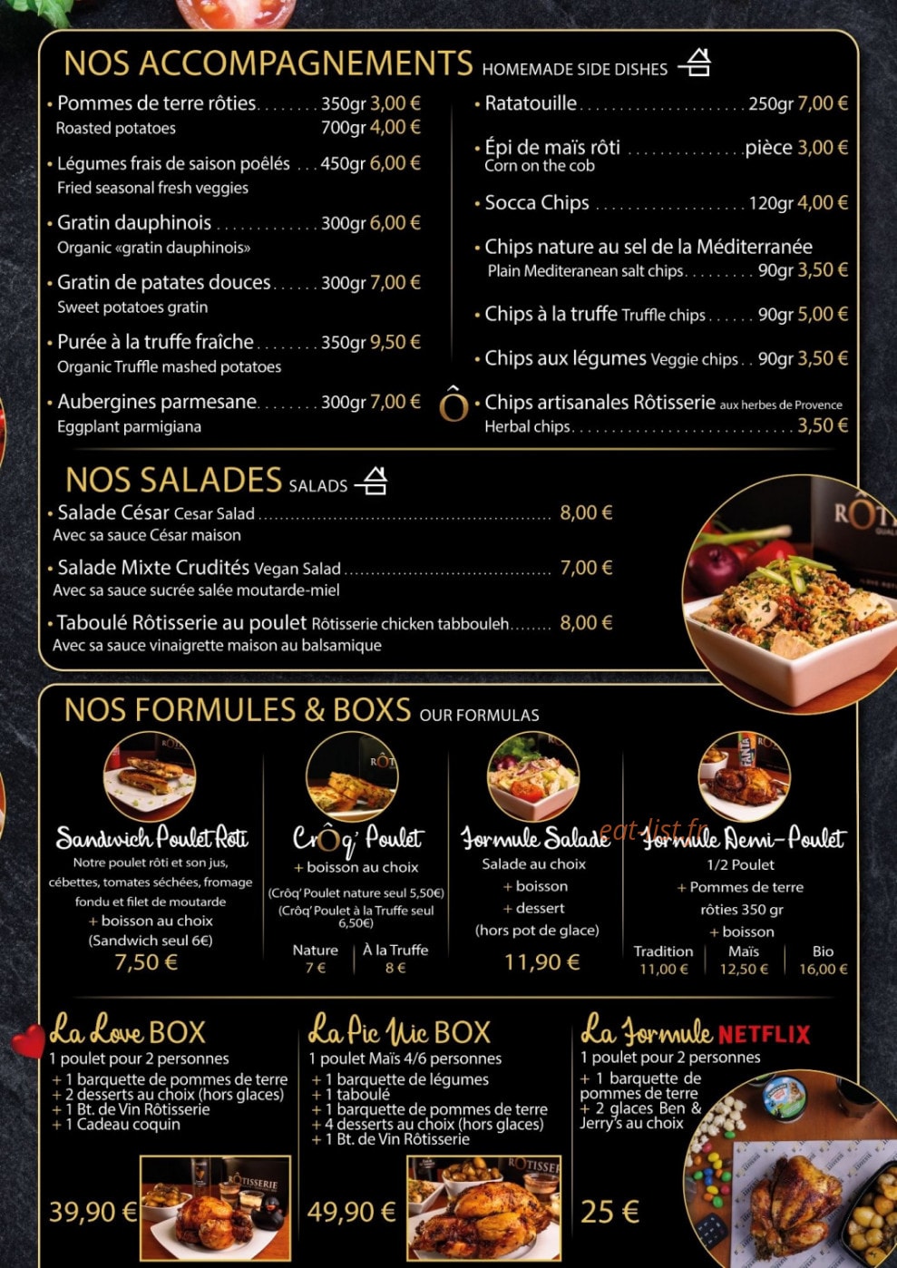 Rôtisserie — carte page 3