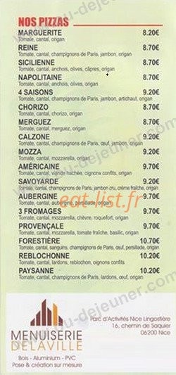 Saint Isidore Pizza — carte page 2