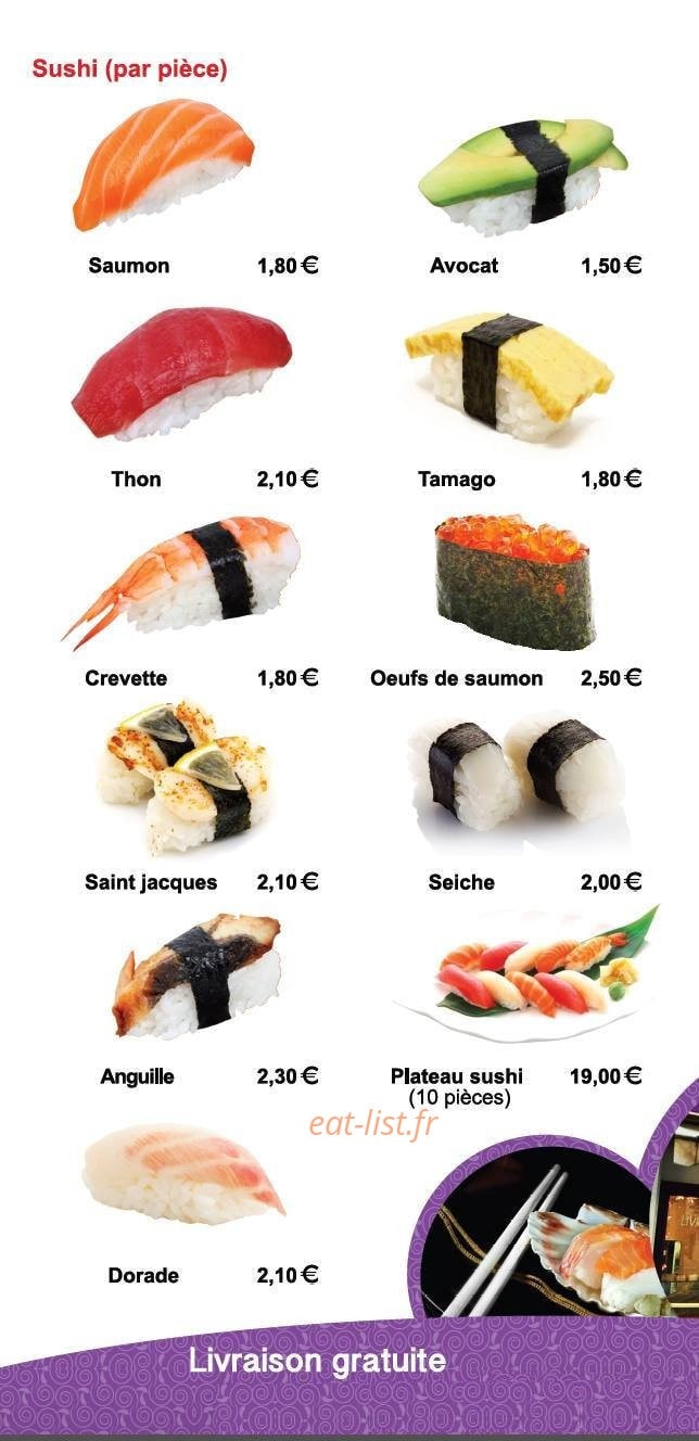 Sakura Sushi — carte page 4