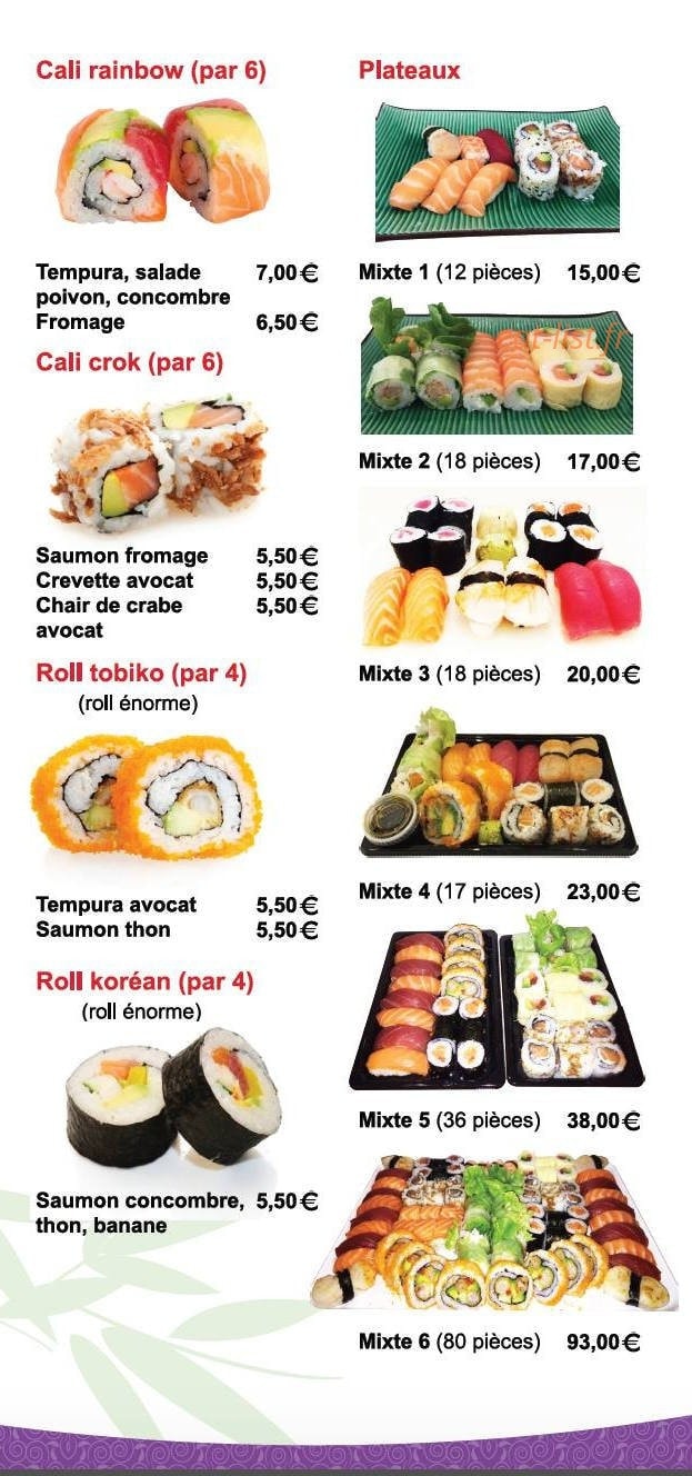 Sakura Sushi — carte page 6