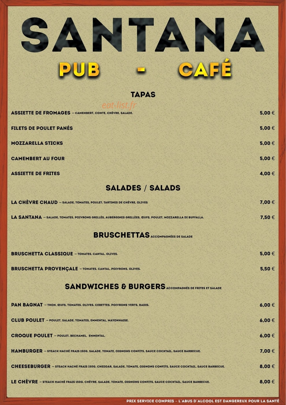 Santana — carte page 1