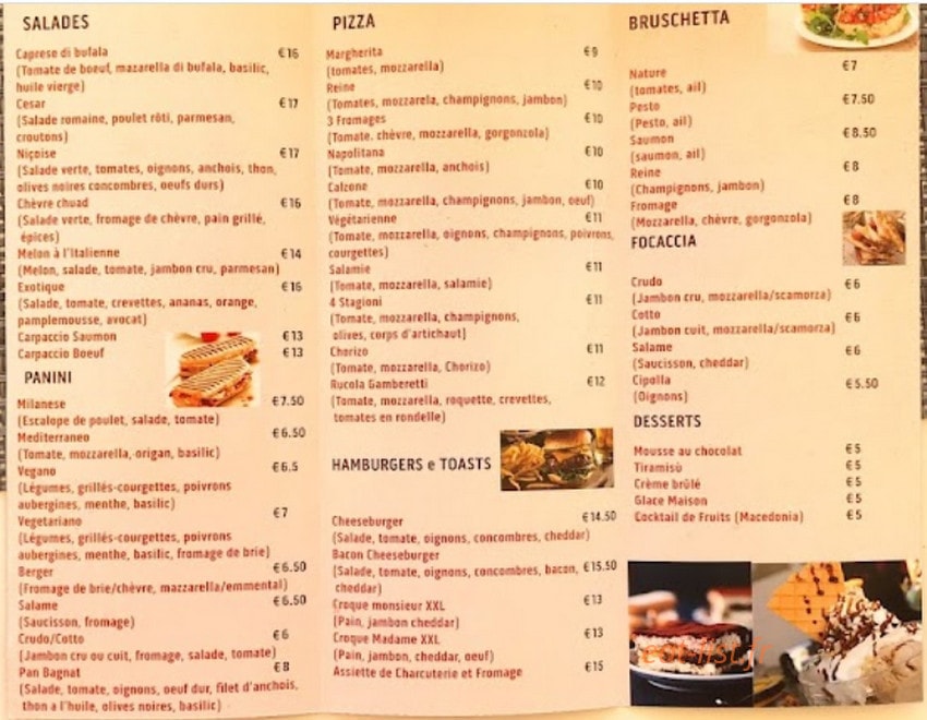 Savoia Caffe — carte page 2
