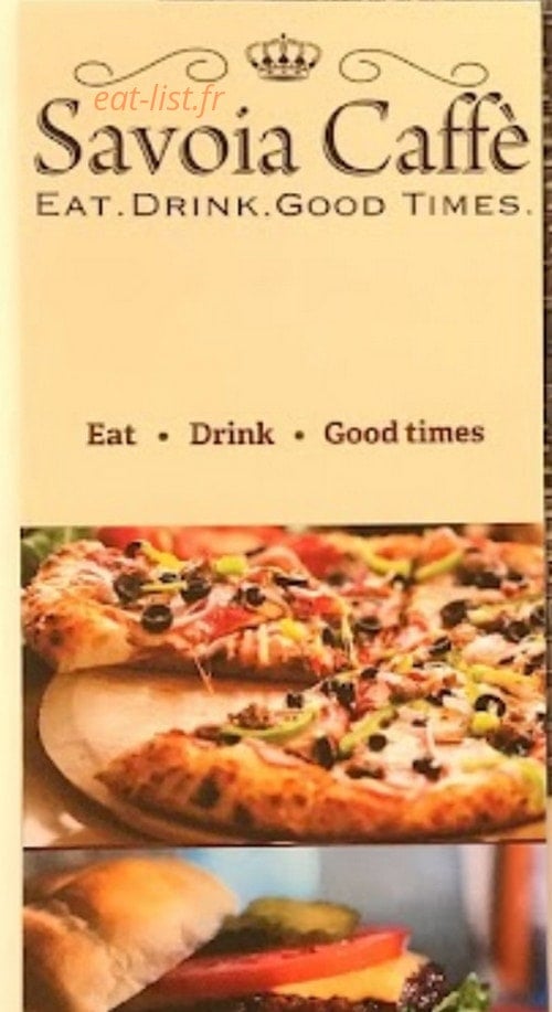 Savoia Caffe — carte page 1