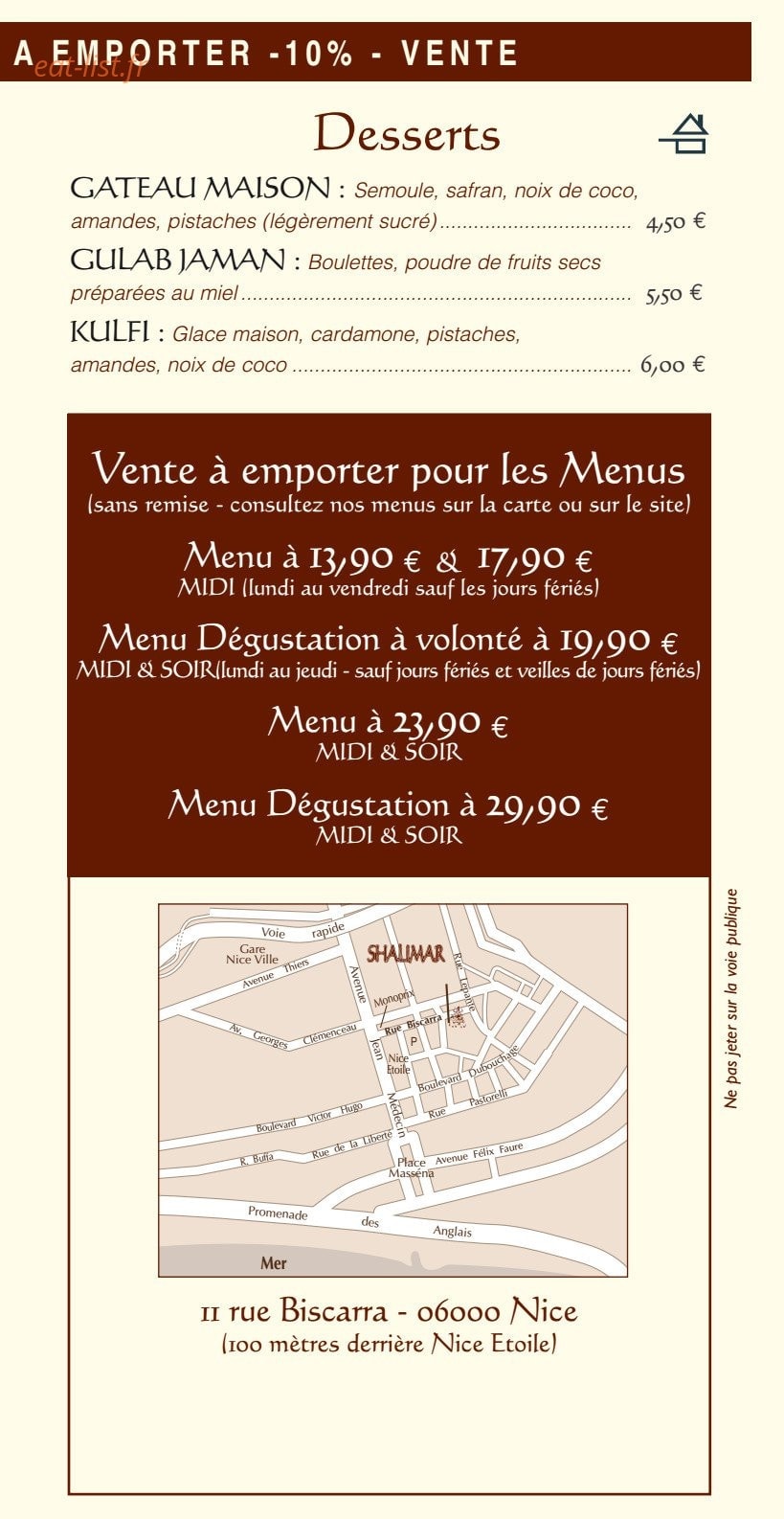 Shalimar — carte page 6