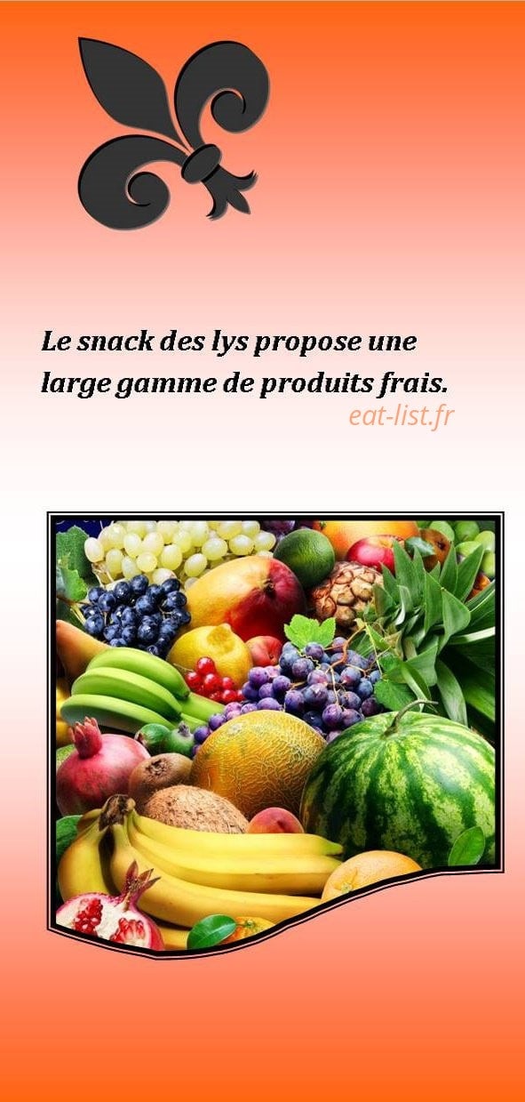 Snack des Lys — carte page 1