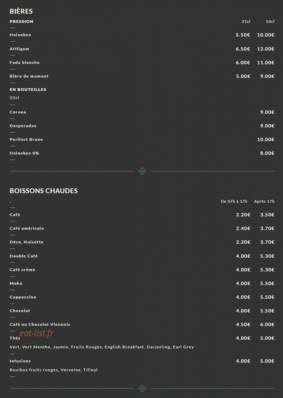 Soho — carte page 8