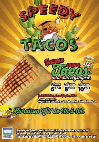 Speedy Tacos — carte page 1