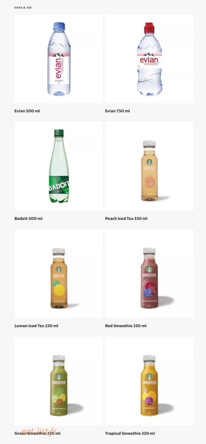 Starbucks Coffee — carte page 12