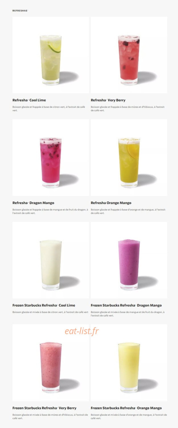 Starbucks Coffee — carte page 6