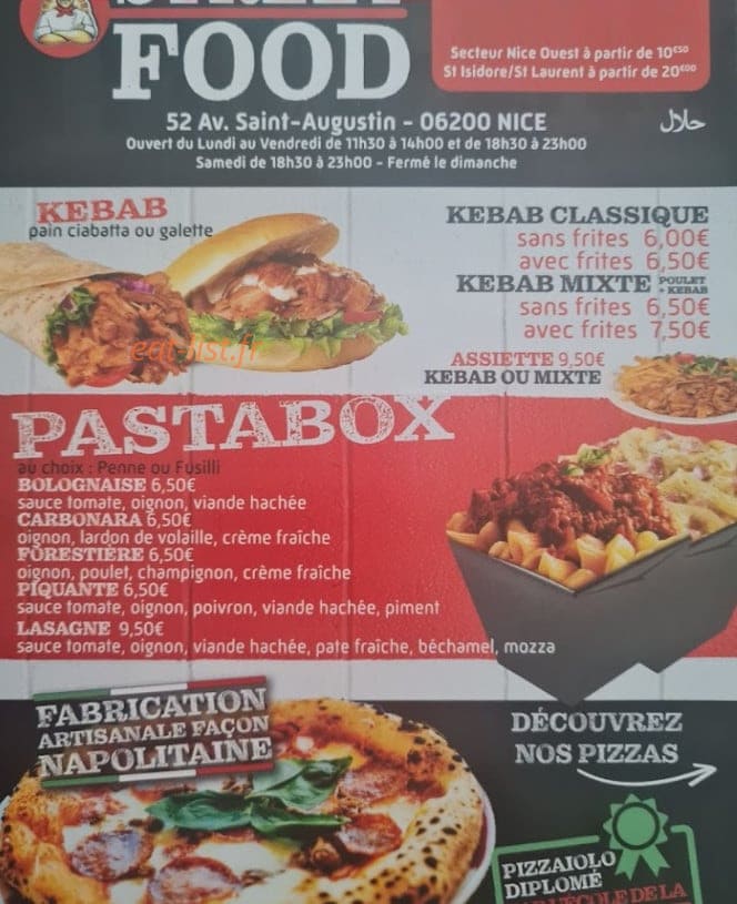 Street Food Pizza — carte page 2