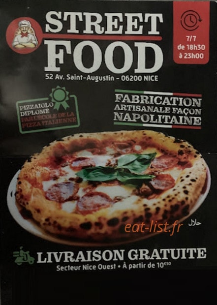 Street Food Pizza — carte page 1